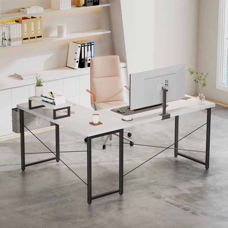 Inbox Zero Bureau en forme de L, bureau d'angle pour ordinateur de 59